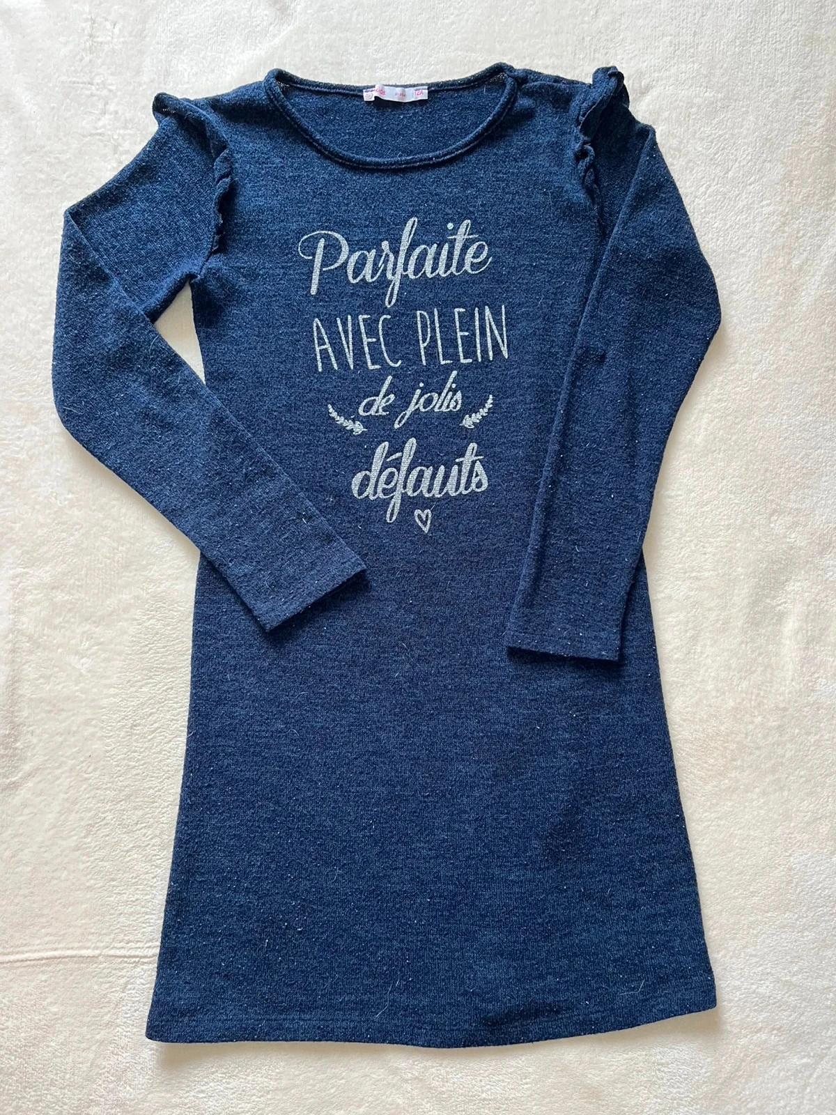 robe pull fille bleu message stylé 12 ans 💙